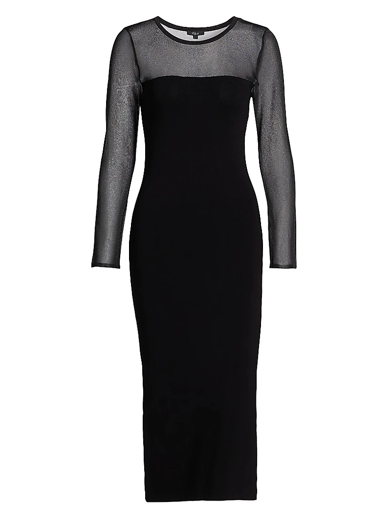 Luz Sheer Body-Con Midi-Dress