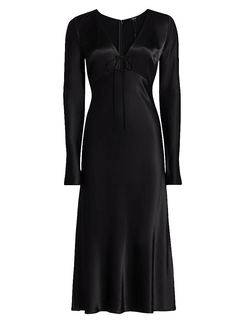 Amanda Satin Crepe Midi-Dress
