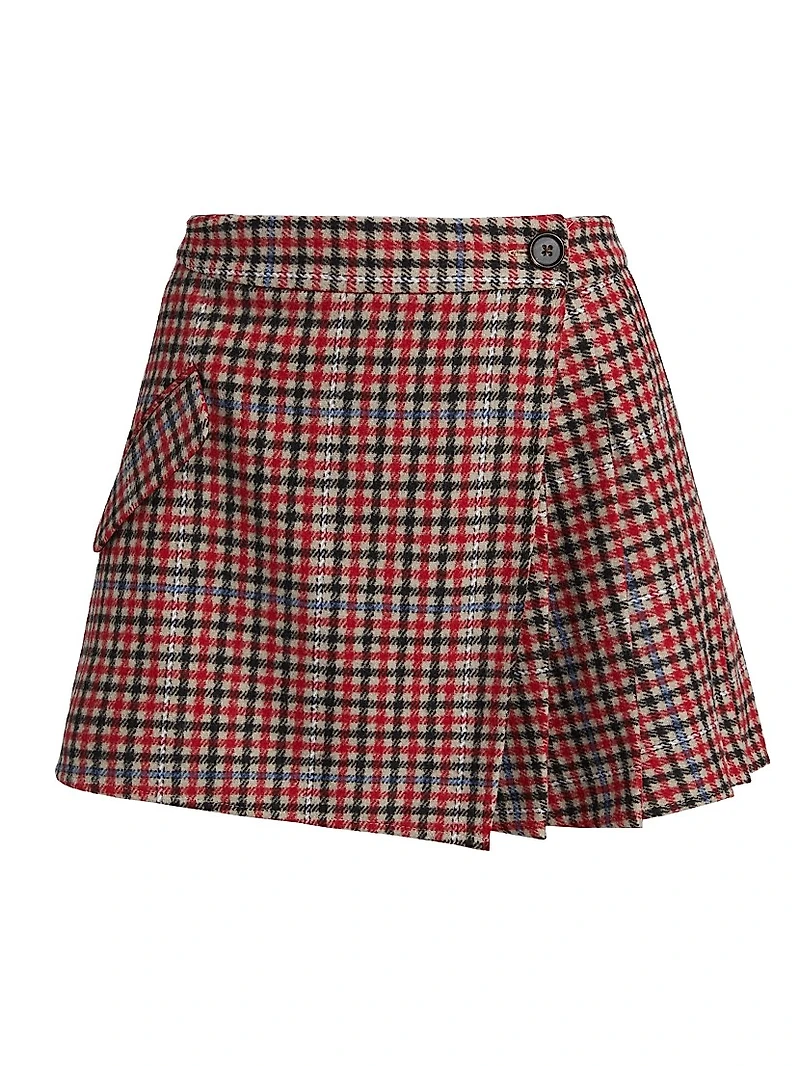 Adriana Plaid Pleated Miniskirt