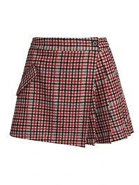 Adriana Plaid Pleated Miniskirt