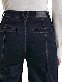 Getty Utility High-Rise Cropped Wide-Leg Jeans