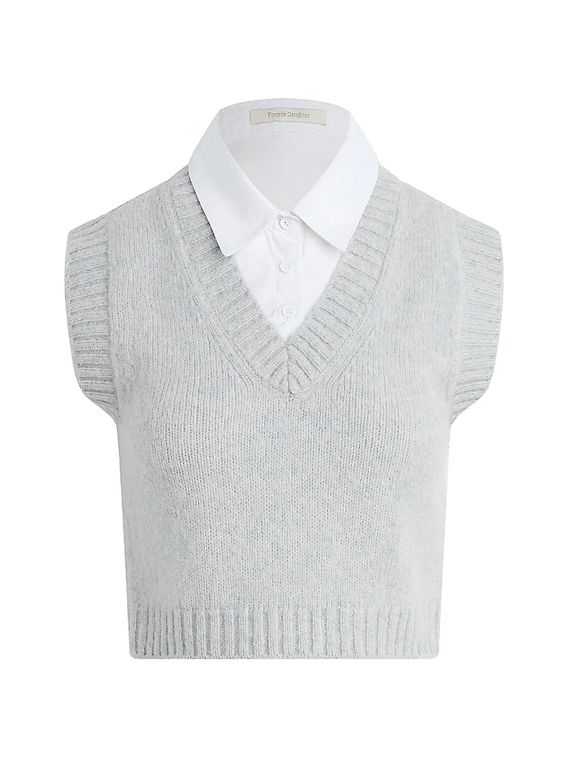 Leigh Merino Wool-Blend Sweater Vest