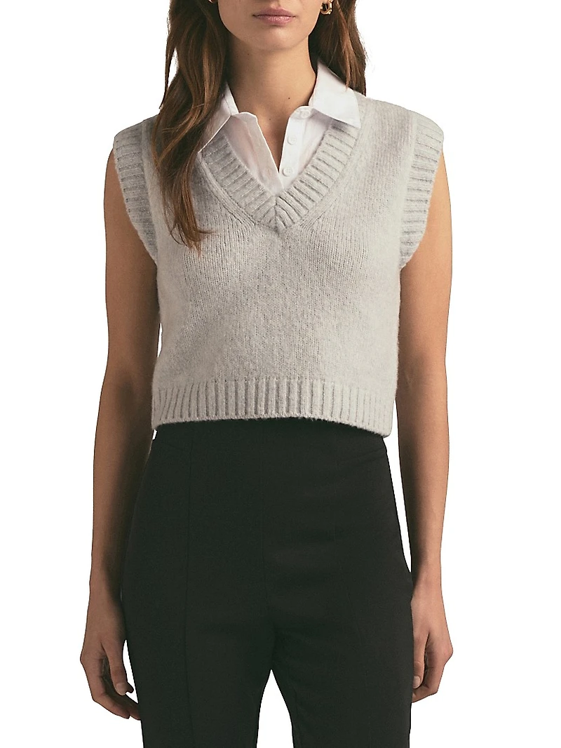 Leigh Merino Wool-Blend Sweater Vest