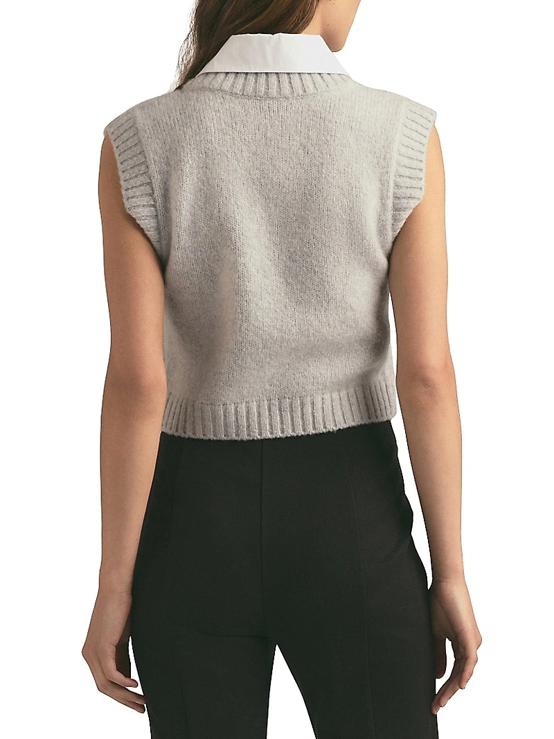 Leigh Merino Wool-Blend Sweater Vest