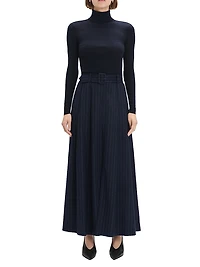 Amelia Wool Rib-Knit Turtleneck Top