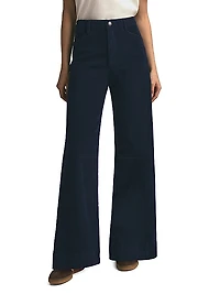 Mischa Corduroy High-Rise Wide-Leg Pants