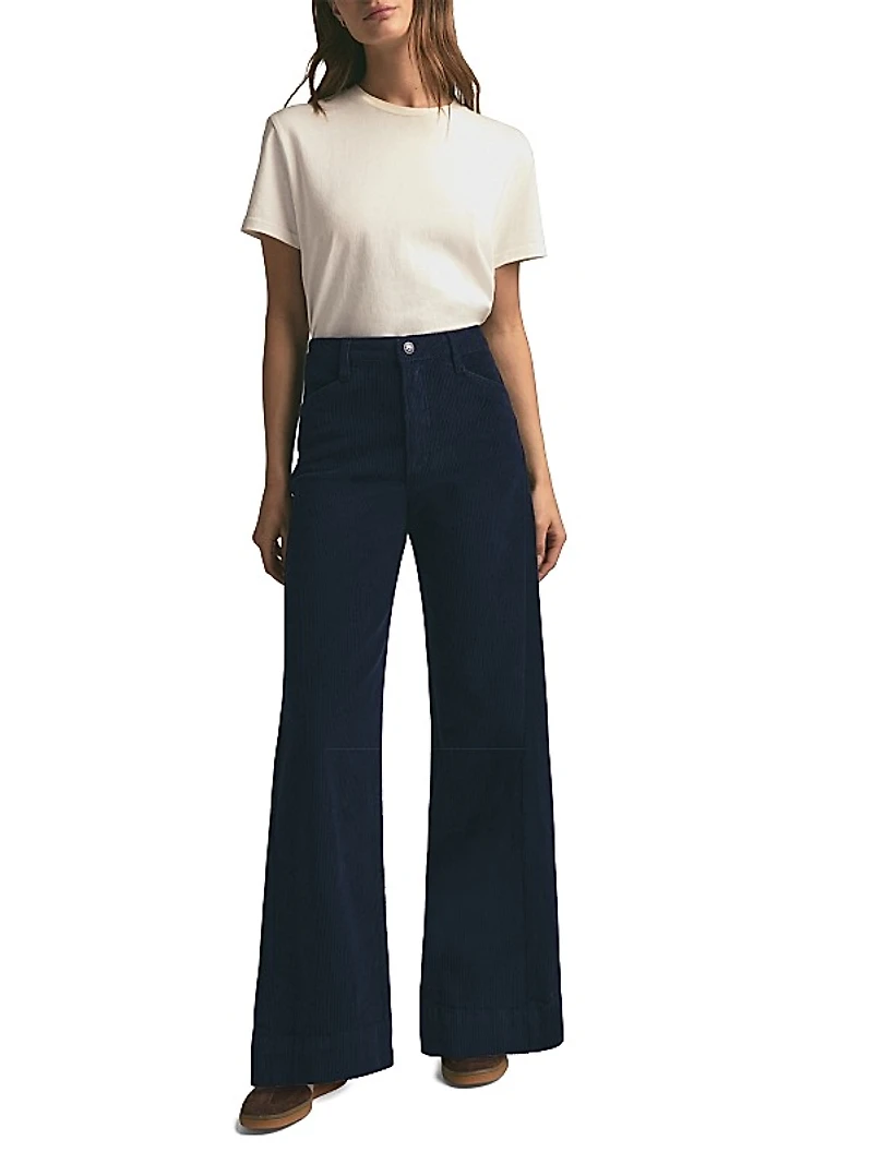 Mischa Corduroy High-Rise Wide-Leg Pants