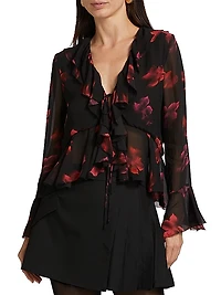 Nicoletta Floral Chiffon Top