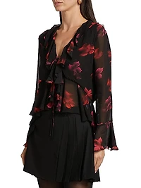 Nicoletta Floral Chiffon Top