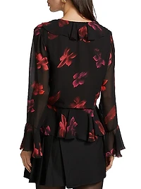 Nicoletta Floral Chiffon Top