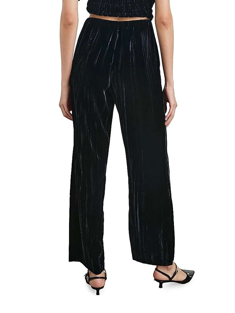 Brissa Crinkled Velvet Pants