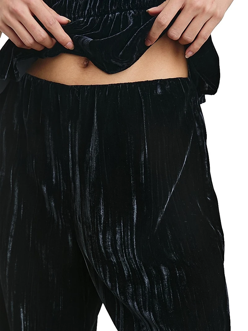 Brissa Crinkled Velvet Pants
