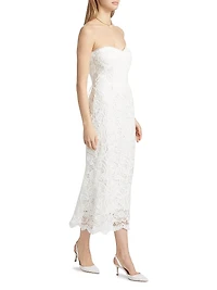 Sienna Embroidered Lace Midi-Dress