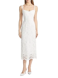 Sienna Embroidered Lace Midi-Dress