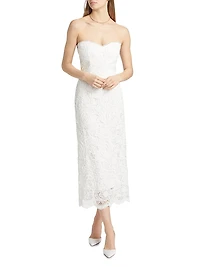 Sienna Embroidered Lace Midi-Dress