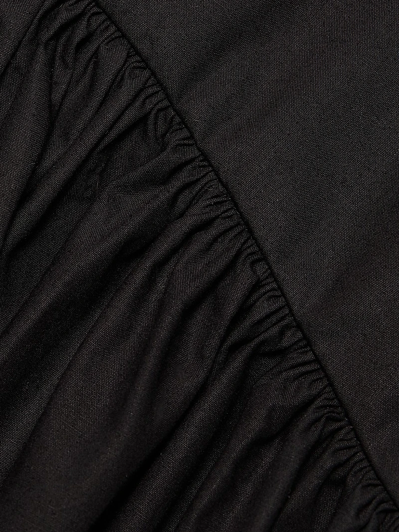 Cotton Poplin Bow-Accented Minidress