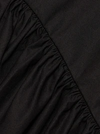 Cotton Poplin Bow-Accented Minidress