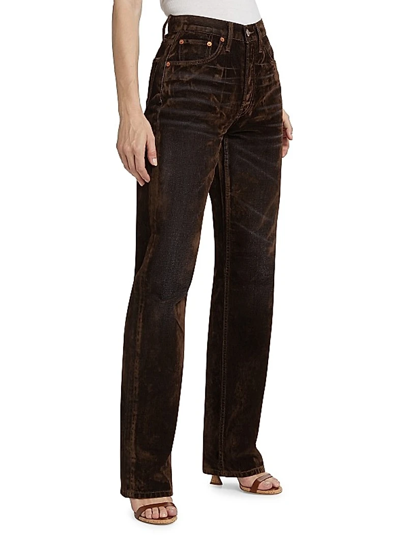 90s High-Rise Loose Straight-Leg Jeans