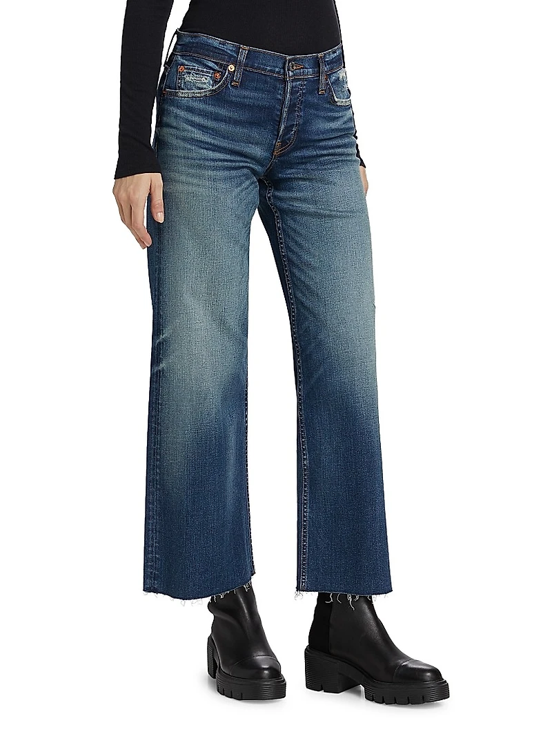 Mid-Rise Wide-Leg Jeans