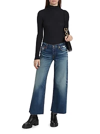 Mid-Rise Wide-Leg Jeans