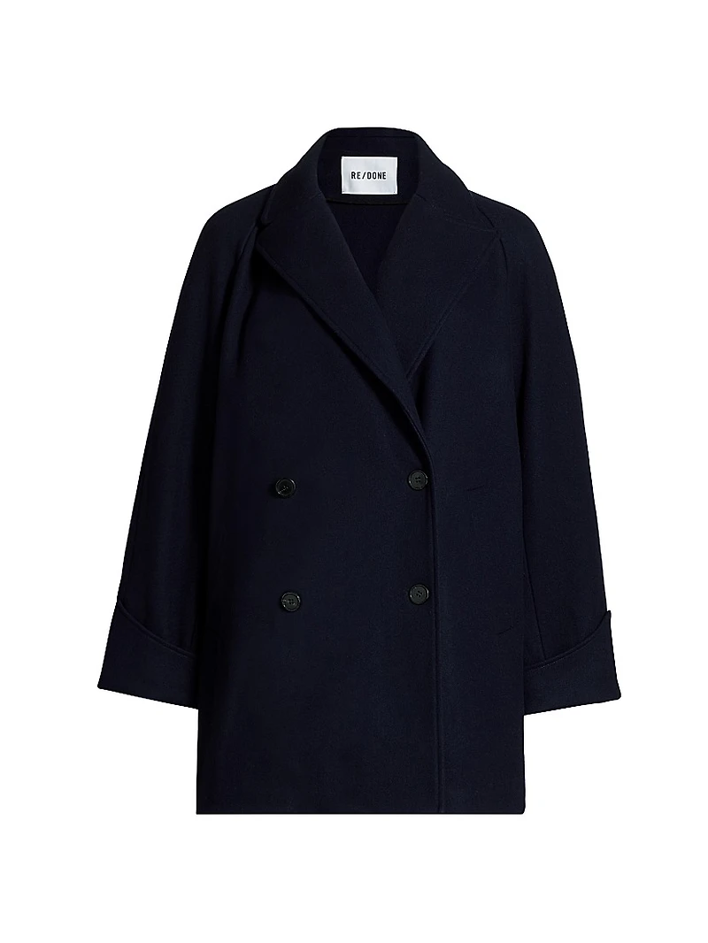 Oversized Wool-Blend Peacoat