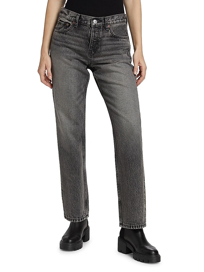 Easy Straight High-Rise Crop Jeans