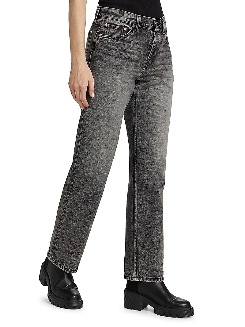 Easy Straight High-Rise Crop Jeans