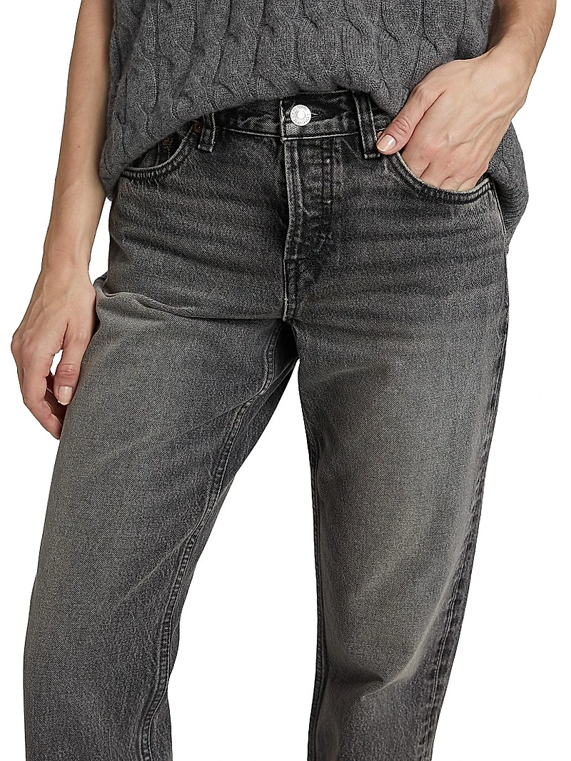 Easy Straight High-Rise Crop Jeans