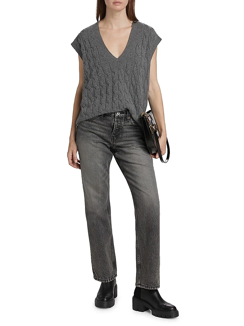 Easy Straight High-Rise Crop Jeans
