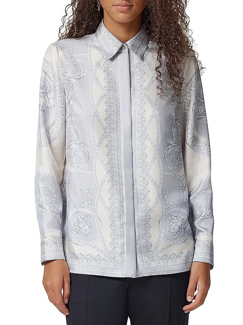 Coupe Des Dieux Barocco Foulard Silk Twill Shirt