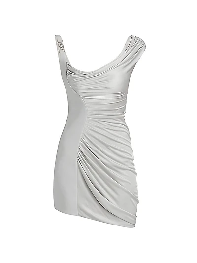 Ruched Liquid Jersey Cocktail Dress