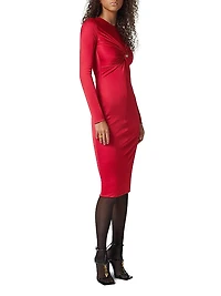 Viscose Liquid Jersey Midi-Dress