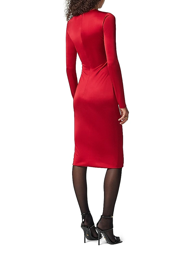 Viscose Liquid Jersey Midi-Dress