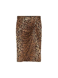 Leopard Liquid Jersey Skirt