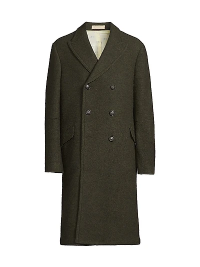 Double-Breasted Cashmere Overcoat