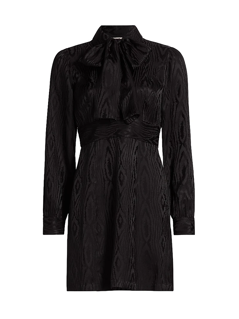 Moiré Tieneck Minidress