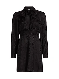 Moiré Tieneck Minidress