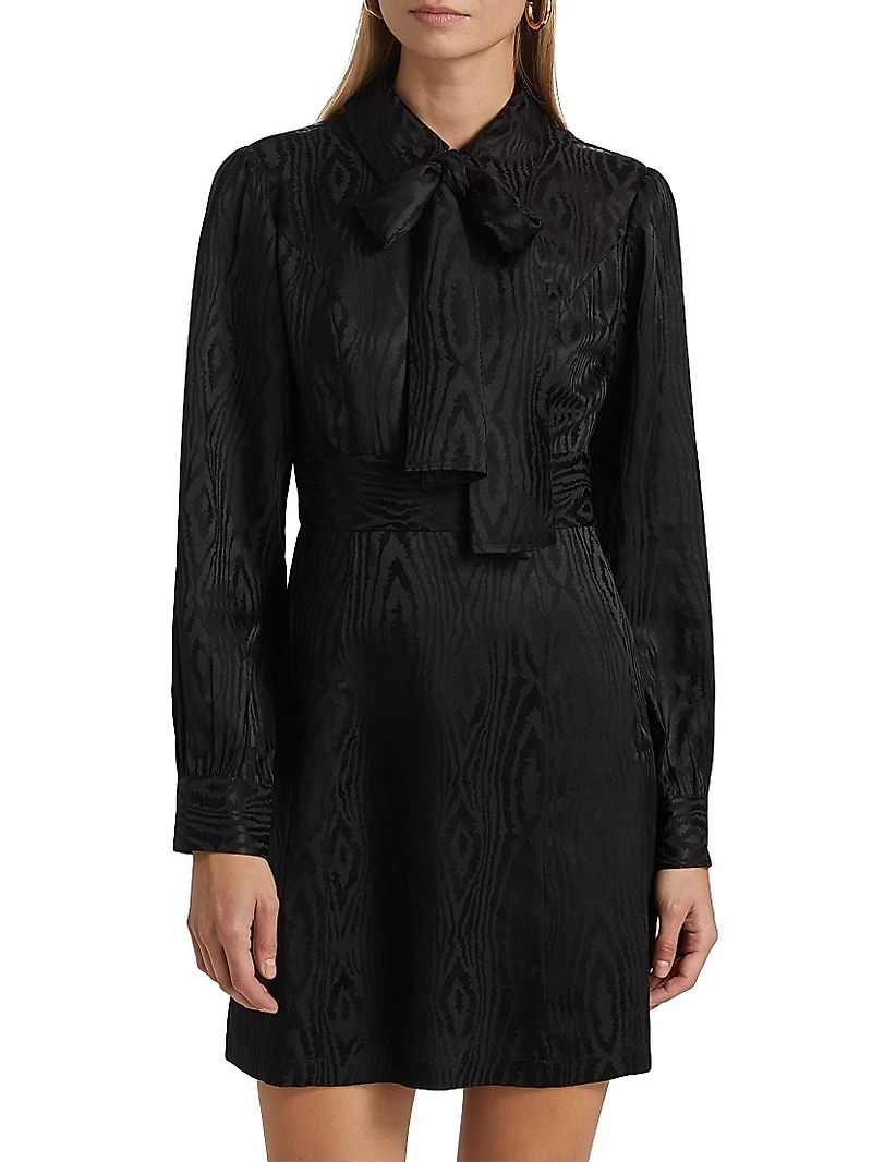 Moiré Tieneck Minidress