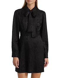 Moiré Tieneck Minidress