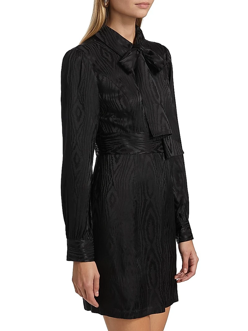 Moiré Tieneck Minidress