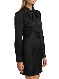 Moiré Tieneck Minidress