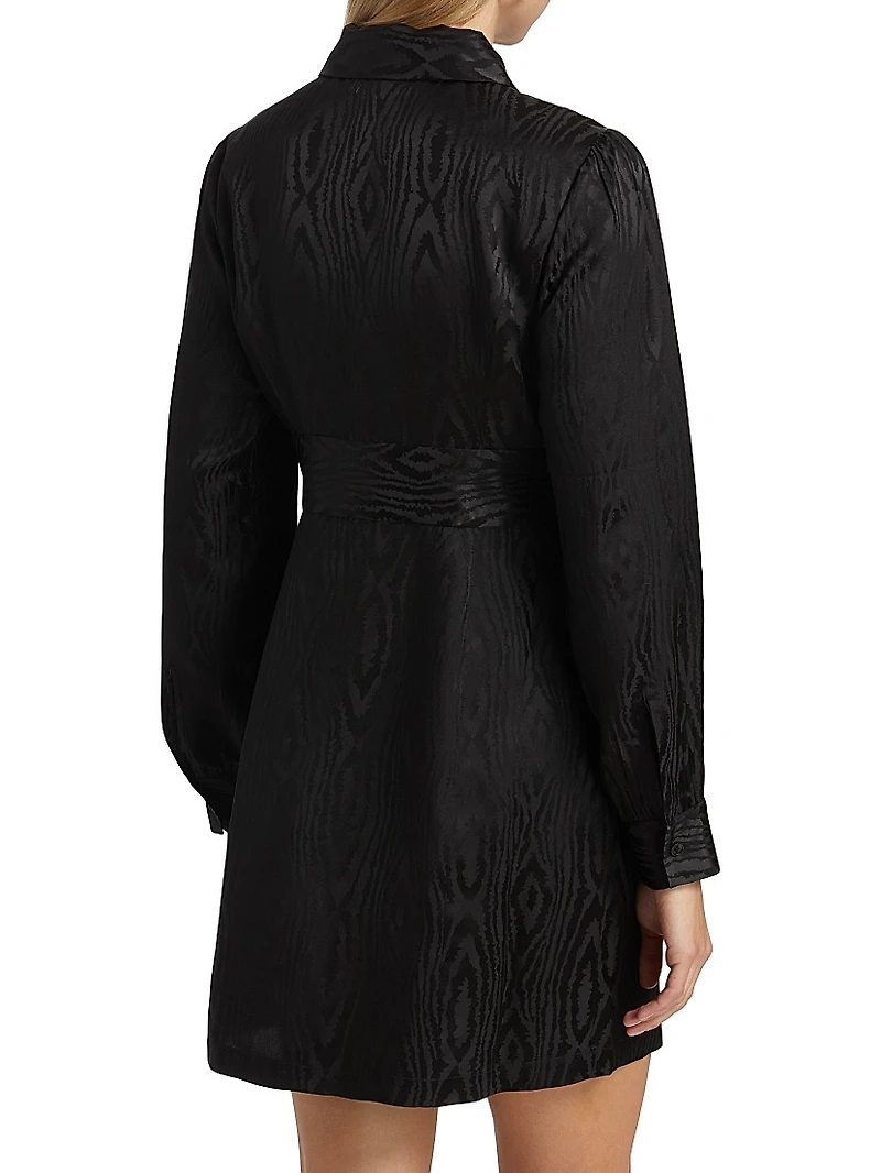 Moiré Tieneck Minidress