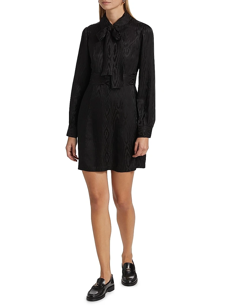 Moiré Tieneck Minidress