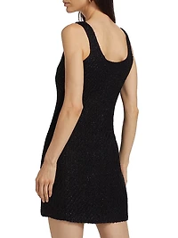 Metallic Tweed Wool-Blend Minidress