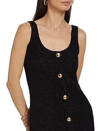 Metallic Tweed Wool-Blend Minidress