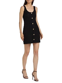 Metallic Tweed Wool-Blend Minidress