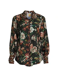 Yrene Floral Silk Blouse