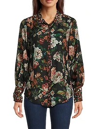 Yrene Floral Silk Blouse