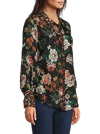 Yrene Floral Silk Blouse