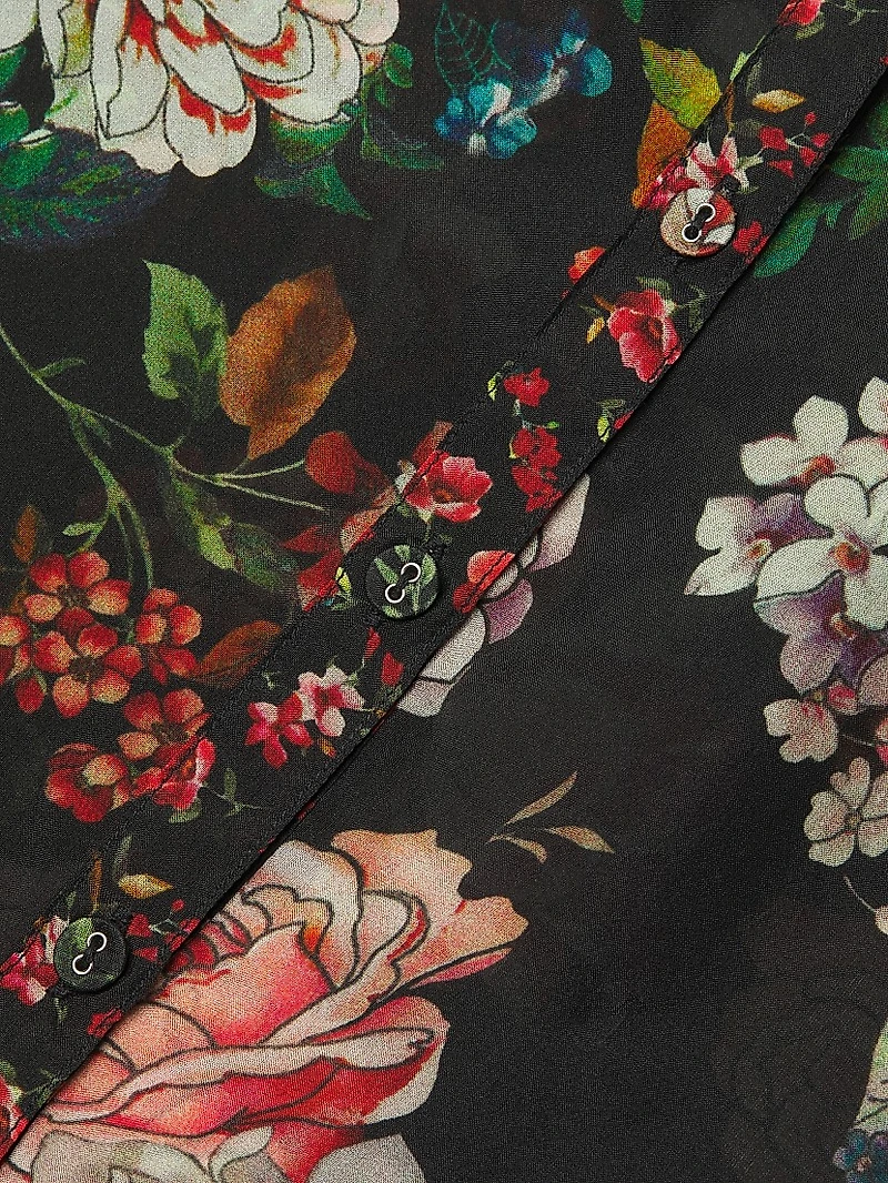 Yrene Floral Silk Blouse